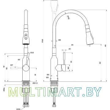 Смеситель Lemark Expert LM5082S (белый) картинка 2